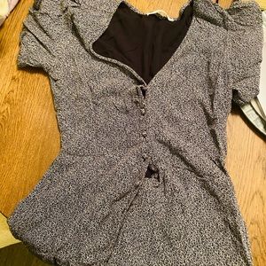 Abercrombie and Fitch navy blue floral dress